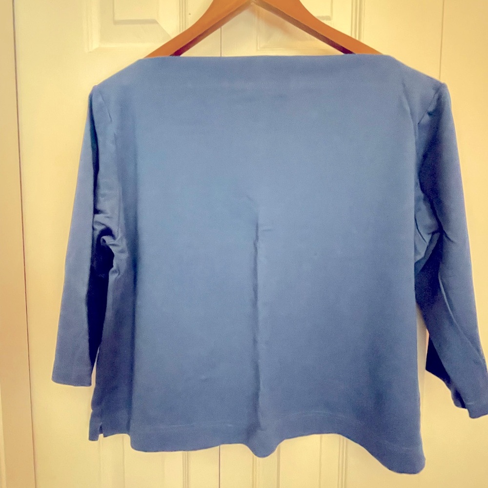 Vivien of Holloway Slash Neck top Blue NEW XL